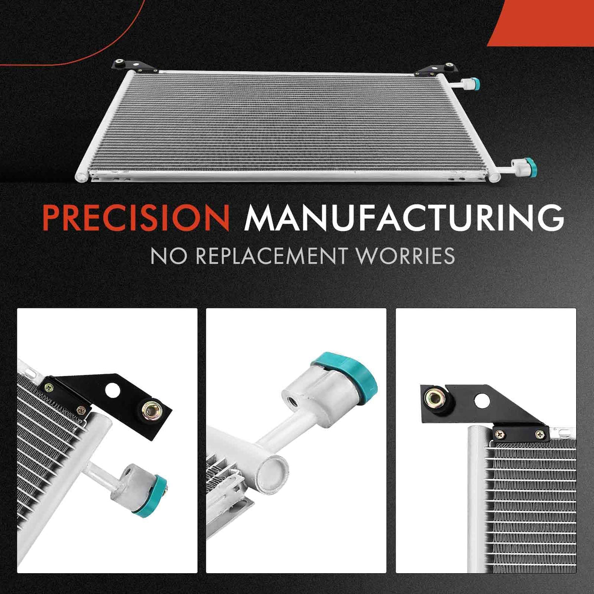 A-Premium condenser boxed packaging and part label for safe delivery and ID