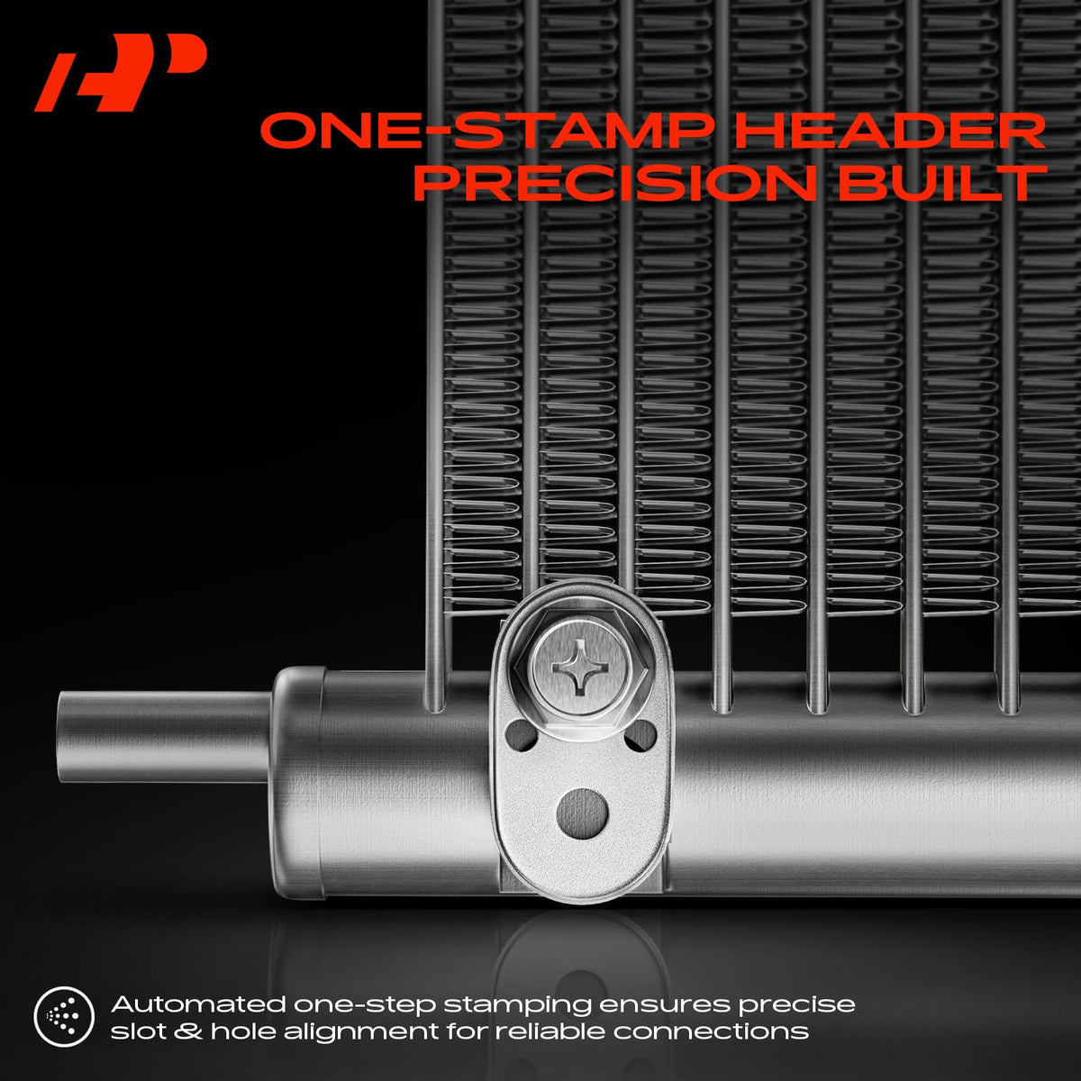A-Premium condenser integrated receiver dryer close-up for leak prevention and drying