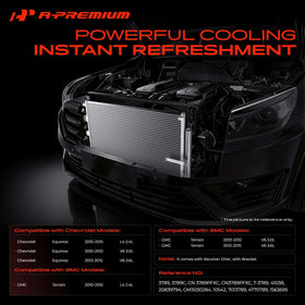 A-Premium condenser connection ports closeup for easy proper hose fitment