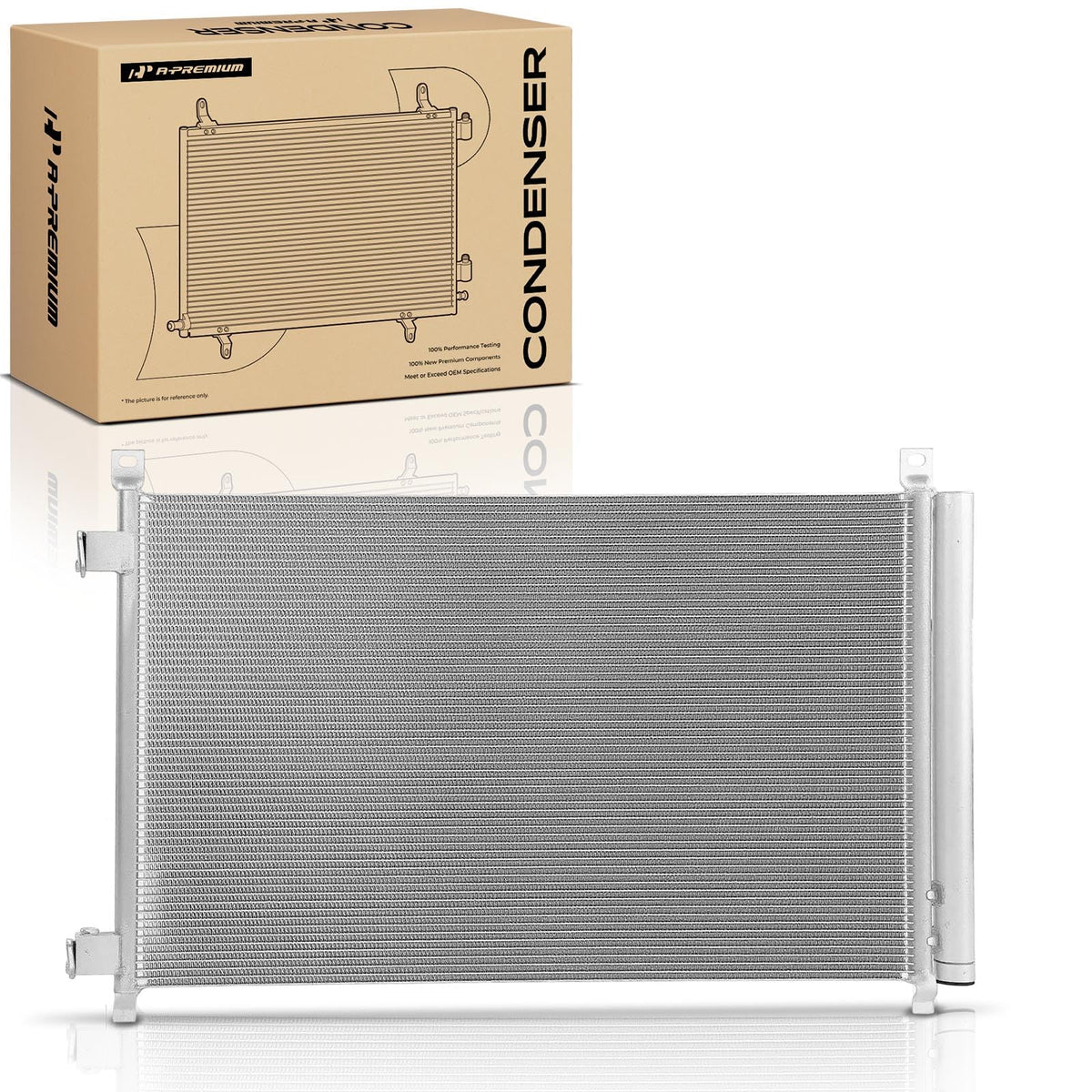 A-Premium condenser front view showing full fitment and durable construction