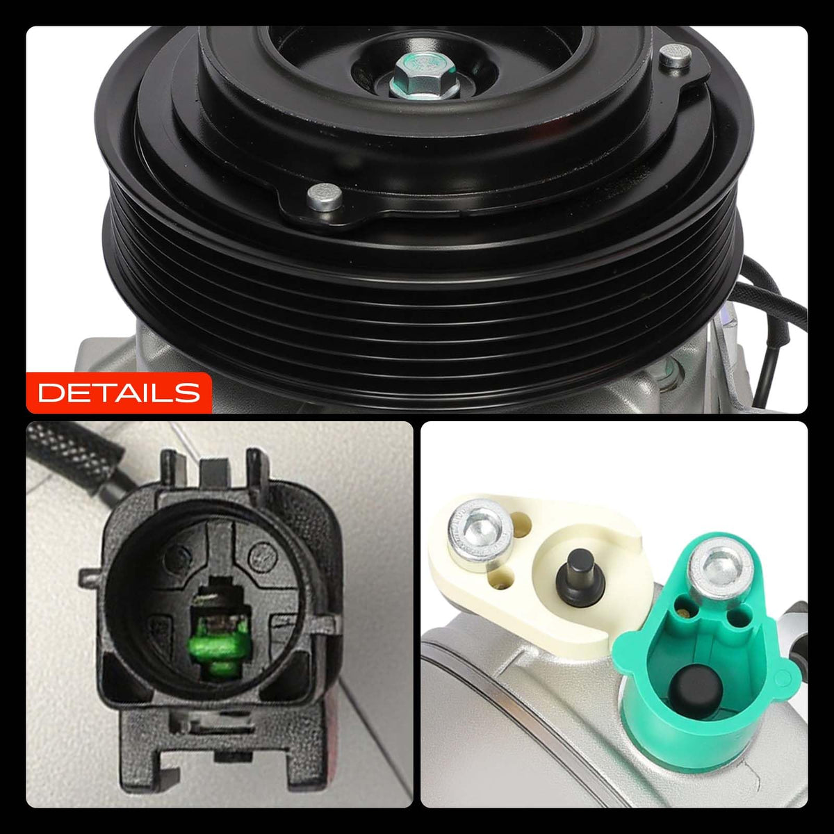 A-Premium connector and wiring closeup for secure electrical clutch connection
