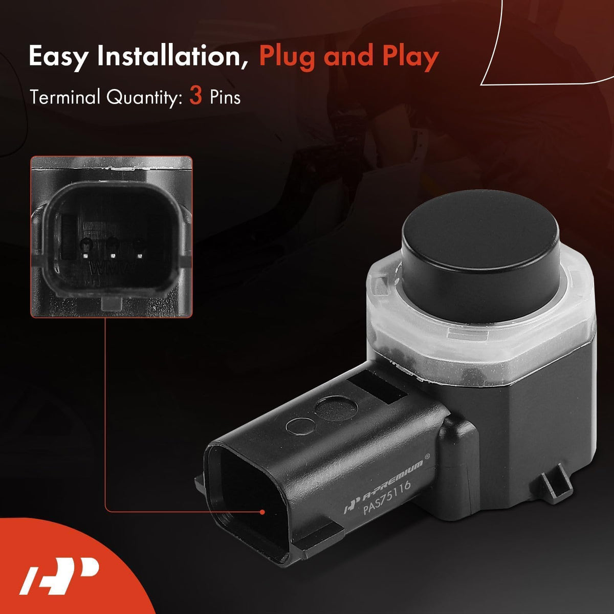 A-Premium connector detail showing 3-pin female connection for easy fit