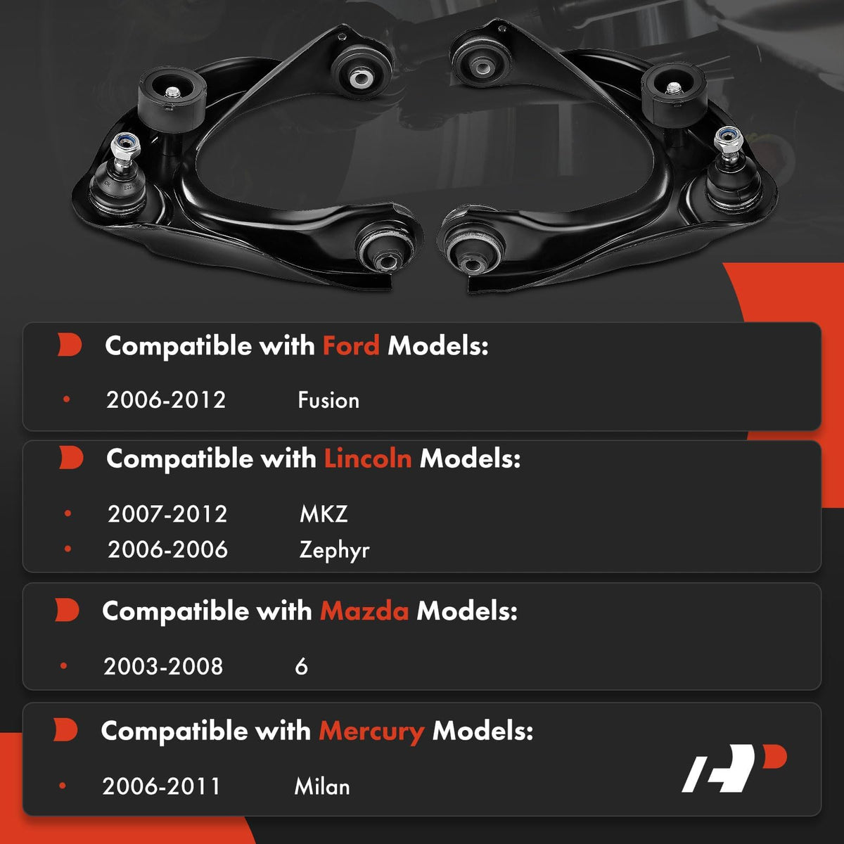 A-Premium control arm close-up highlighting pre-greased ball joint for smooth operation