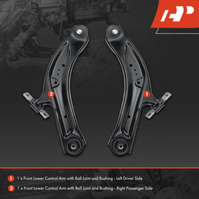 A-Premium right front lower control arm close-up showing OEM-matching dimensions and mounting points