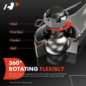 A-Premium control arm side profile with scale for correct dimensions benefit