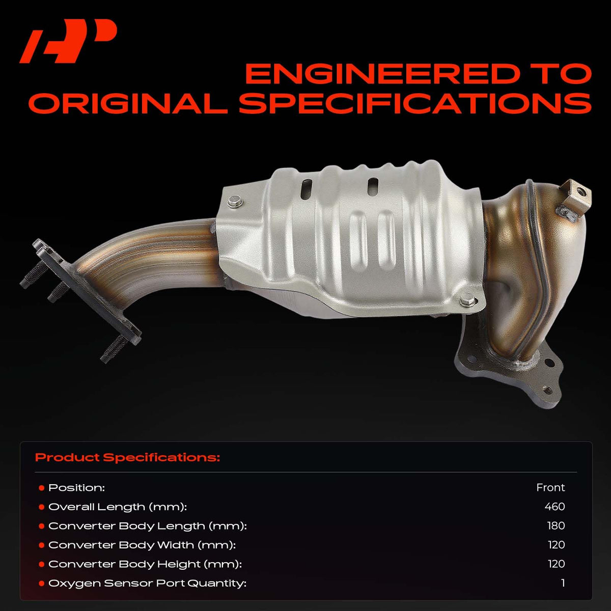 A-Premium converter close-up welds showing durable construction