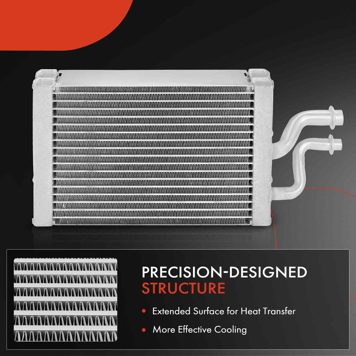 A-Premium evaporator core installed in HVAC housing ensuring proper fit and restored rear airflow