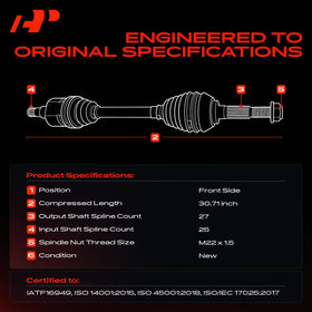 A-Premium close-up of inner joint highlighting durable bearings and seal protection