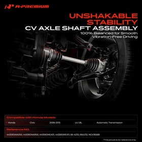 A-Premium spline end close-up showing 25/26 spline detail for correct fit