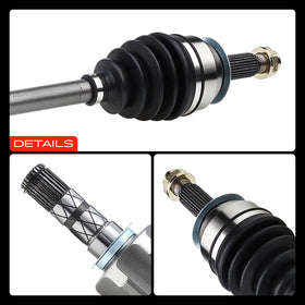 A-Premium new axle beside worn axle comparison highlighting improved condition and safety