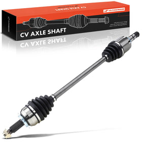 A-Premium packaged front CV axle showing replacement-ready condition and fitment benefits