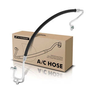 A-Premium discharge line front view showing complete hose and fittings, durable fit