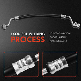 A-Premium discharge line installed in engine bay demonstrating correct routing benefit