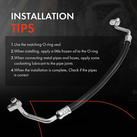 A-Premium hose length compared to ruler showing accurate sizing for direct-fit replacement
