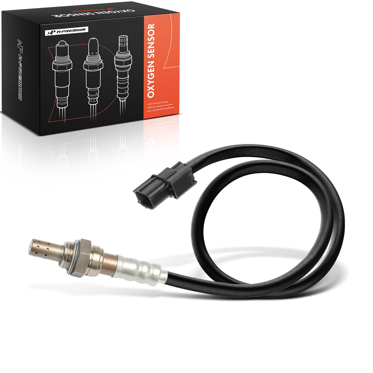 A-Premium front view of downstream O2 sensor showing fitment and reliable replacement benefit