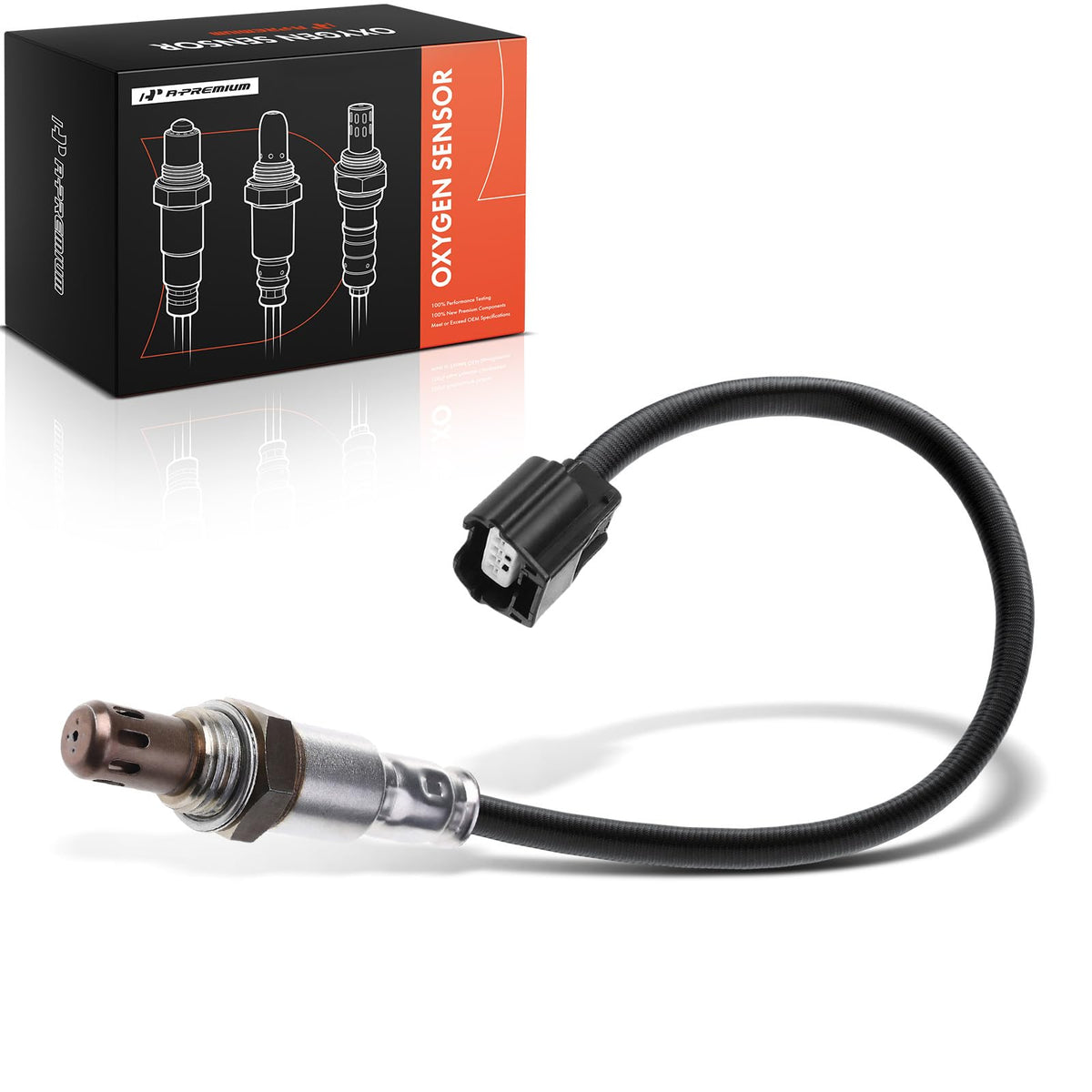 A-Premium downstream O2 sensor front view showing fit and finish for correct replacement