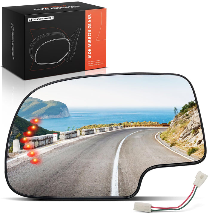 A-Premium front view of driver side mirror showing exact fit and appearance
