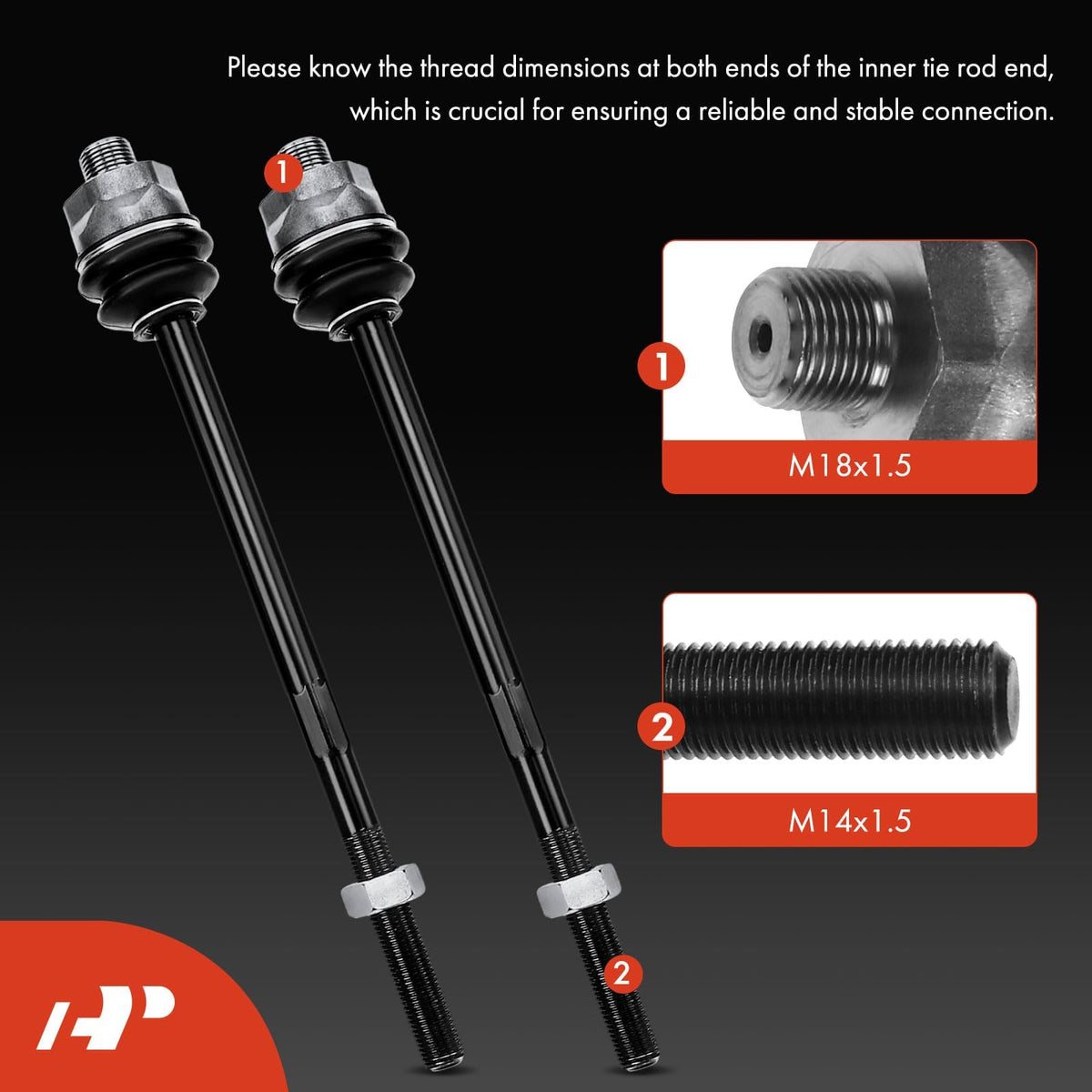 A-Premium thick rubber dust boot and grease fitting protecting joint longevity