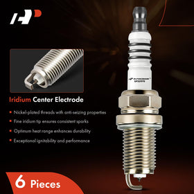 A-Premium electrode detail highlighting iridium center and platinum core for long service life