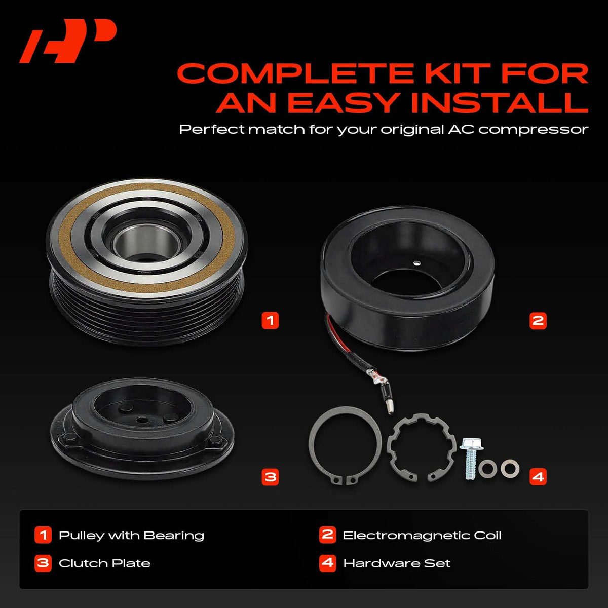 A-Premium electromagnetic coil detail restoring 12V engagement