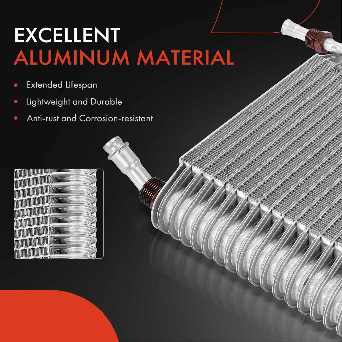 A-Premium aluminum surface texture highlighting corrosion resistance