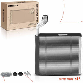 A-Premium evaporator core in garage scene indicating professional-grade replacement
