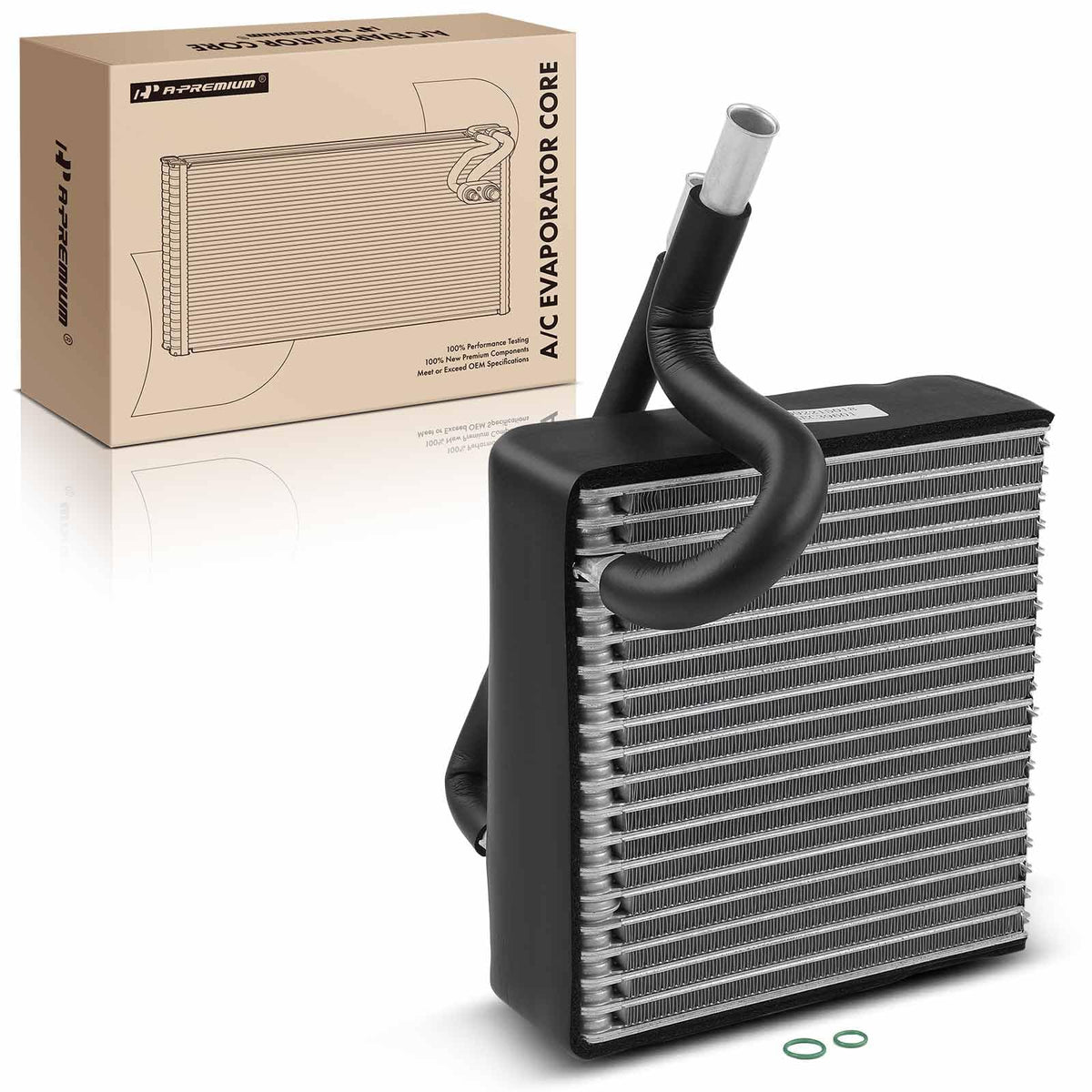 A-Premium evaporator front view showing mounting points and fit benefit