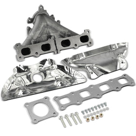 A-Premium front view of exhaust manifold showing fit and bolt locations for correct installation