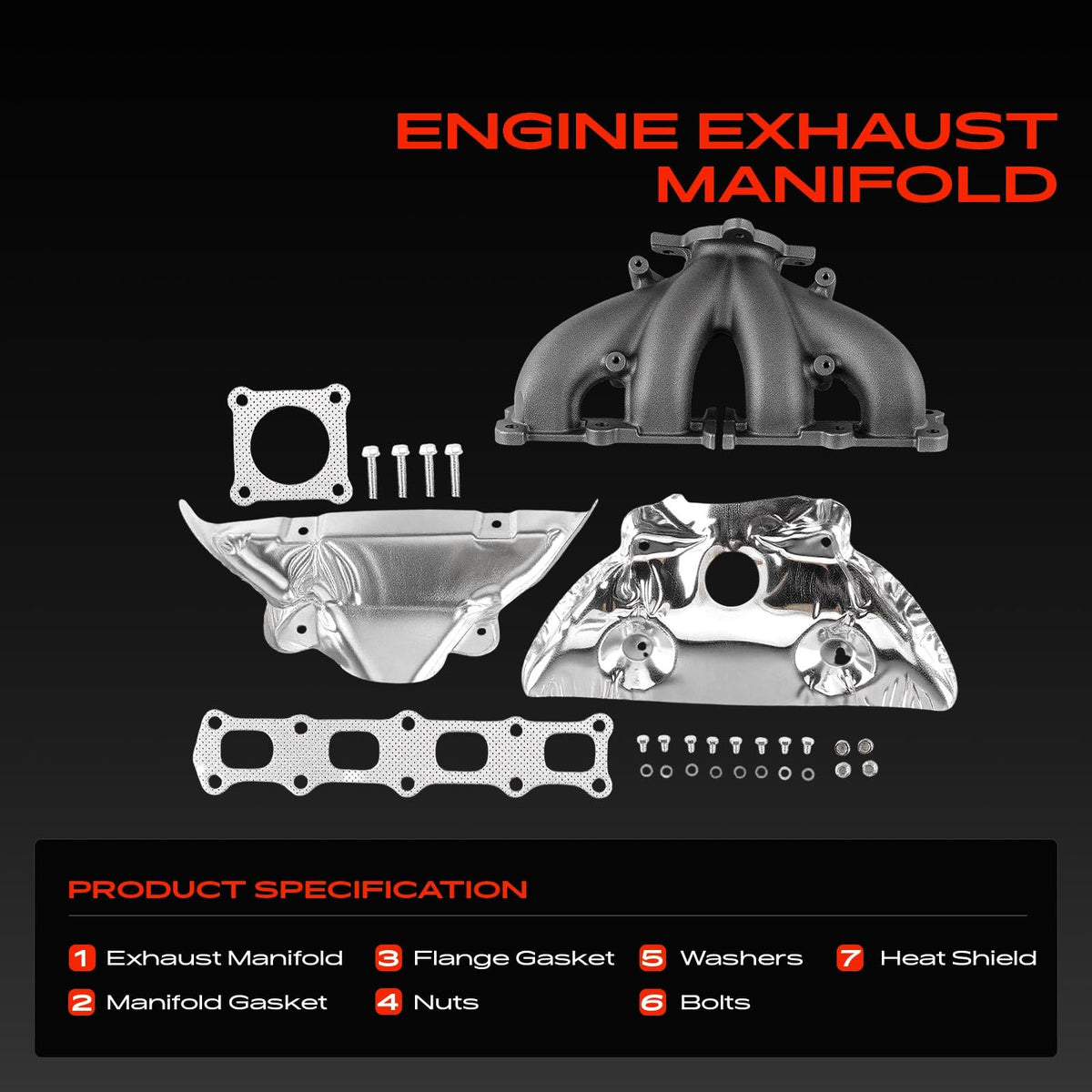 A-Premium hardware set with bolts nuts and washers organized for straightforward installation