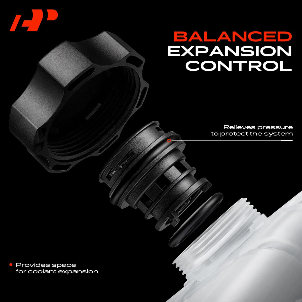 A-Premium cap close-up showing twist action for secure pressure sealing benefit