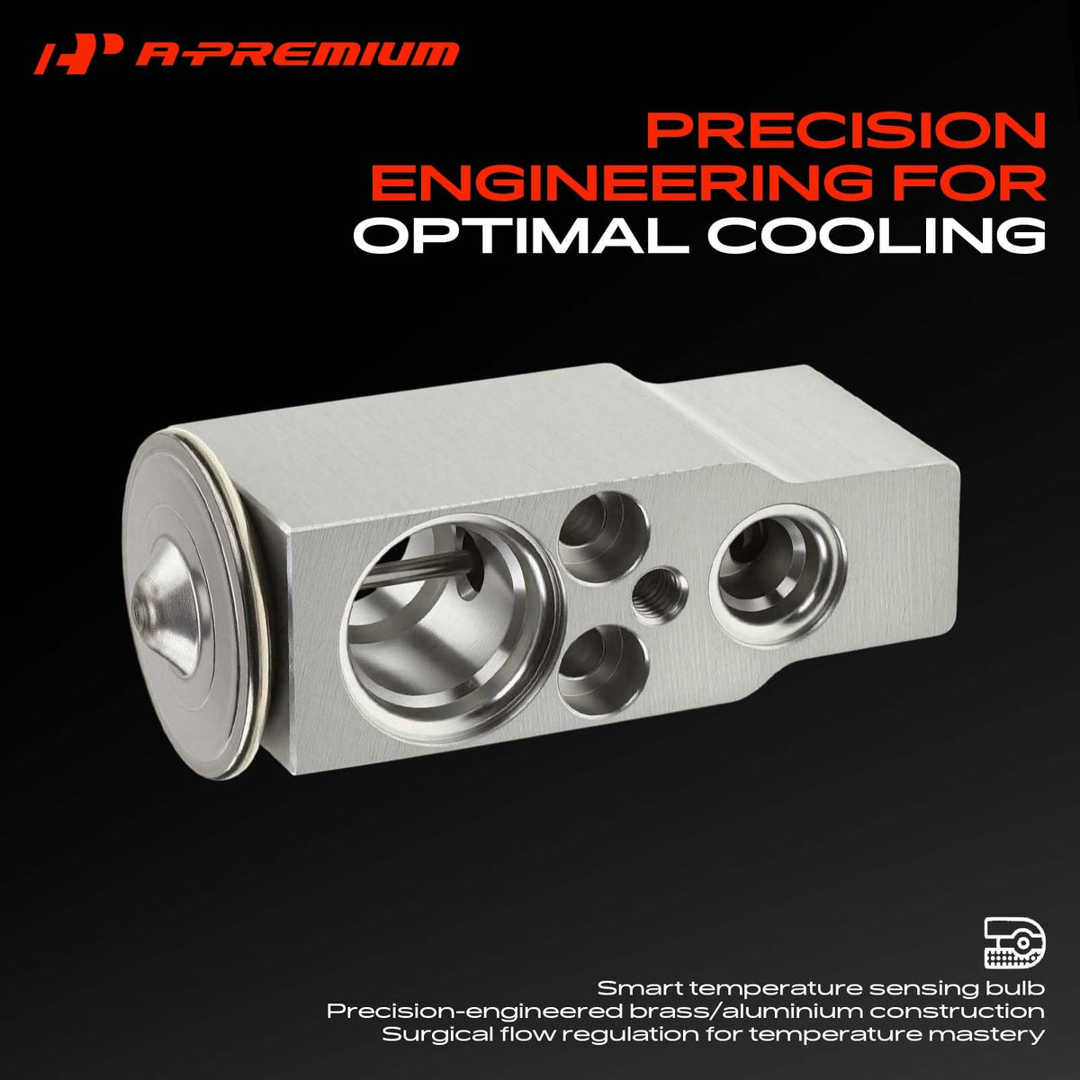 Close-up of A-Premium valve machined surface highlighting precision and reliability