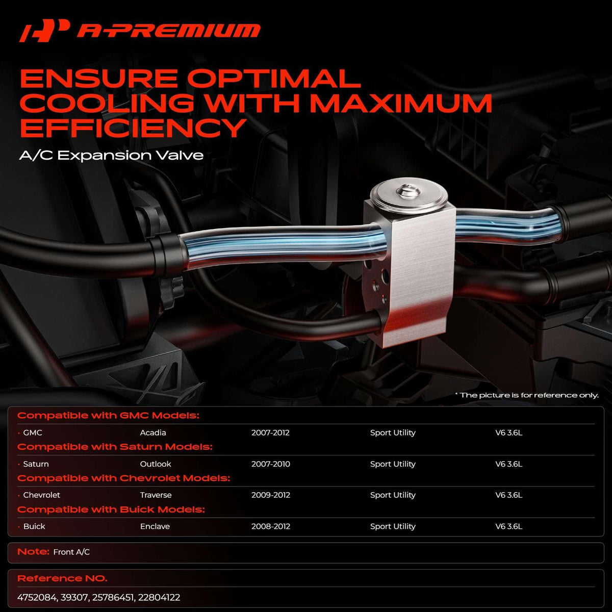 A-Premium front AC expansion valve front view highlighting connection ports