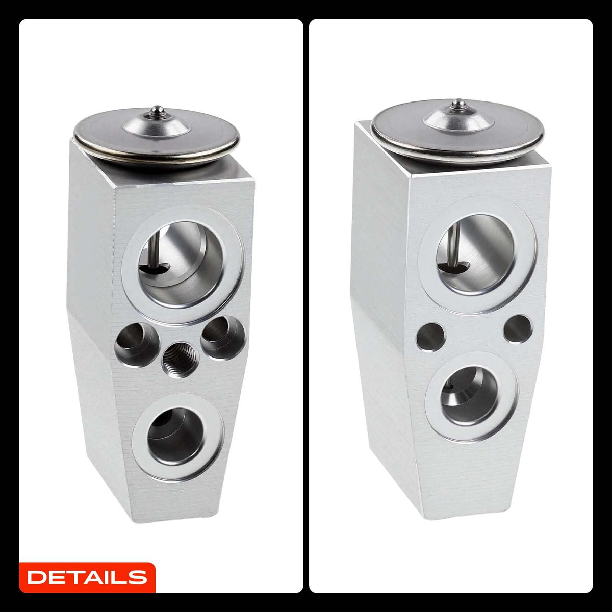 A-Premium expansion valve held in hand to show install scale and technician-friendly handling