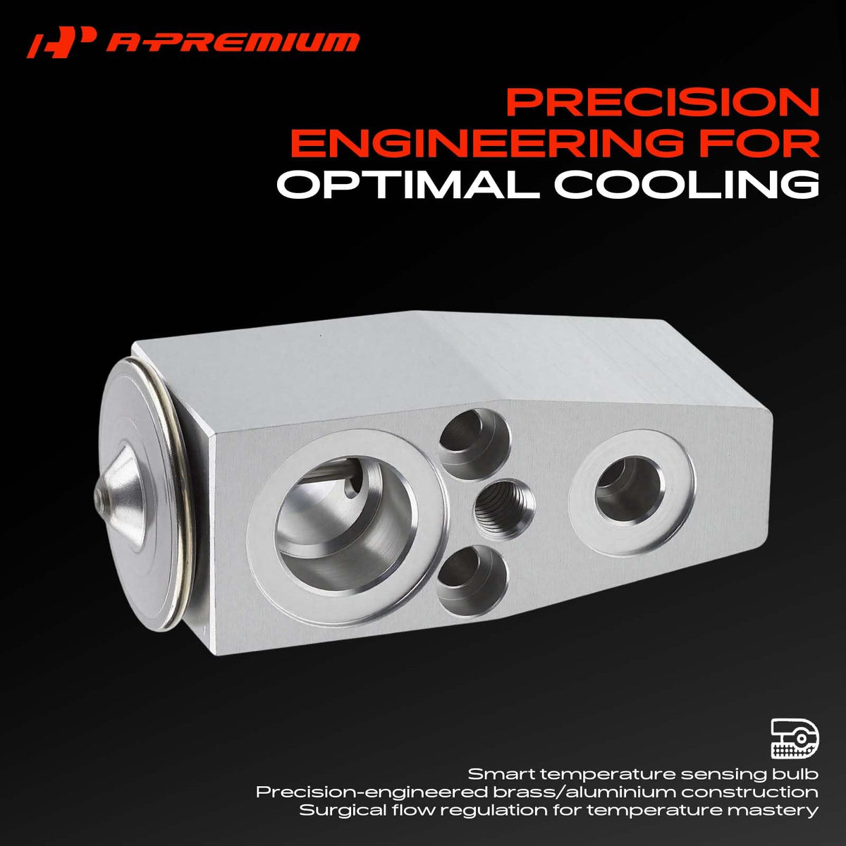 A-Premium close-up of machined threads for precise seal and leak-free installation