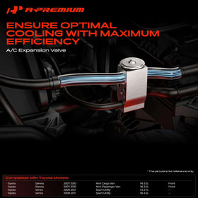 A-Premium expansion valve mounting flange closeup showing secure bolt pattern