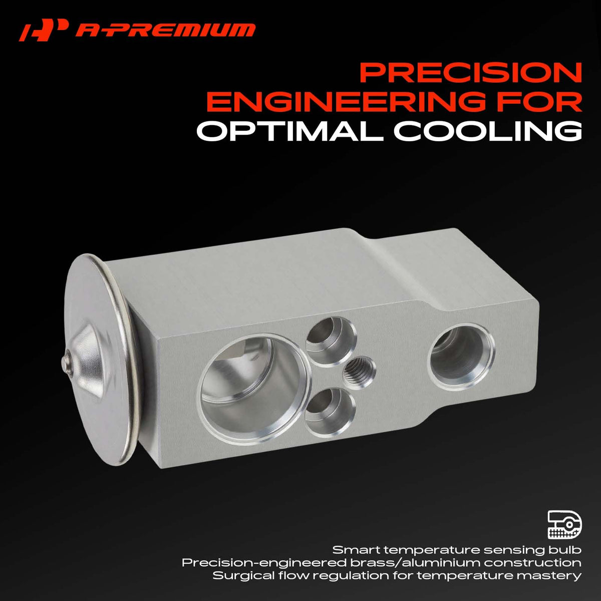 A-Premium expansion valve mounting holes closeup for secure OEM fitment