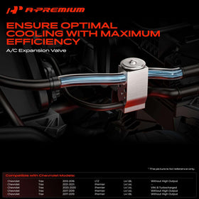 A-Premium expansion valve connection detail highlighting secure refrigeration fittings and leak resistance