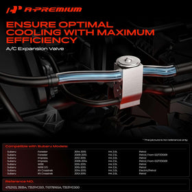 A-Premium expansion valve side profile highlighting compact design for easy install