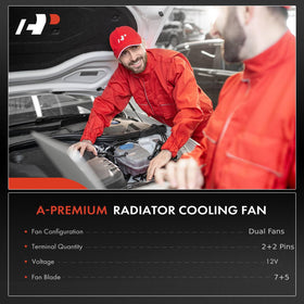A-Premium close-up of fan blades highlighting durable PA material and improved airflow