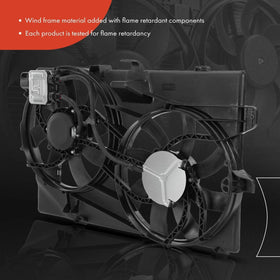 A-Premium detailed shot of dual 8-blade fans, illustrates balanced airflow and quieter operation