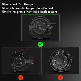 A-Premium fan cage close-up showing balanced vanes for quieter airflow