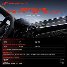 A-Premium filter angled profile showing shape and fit for quick install