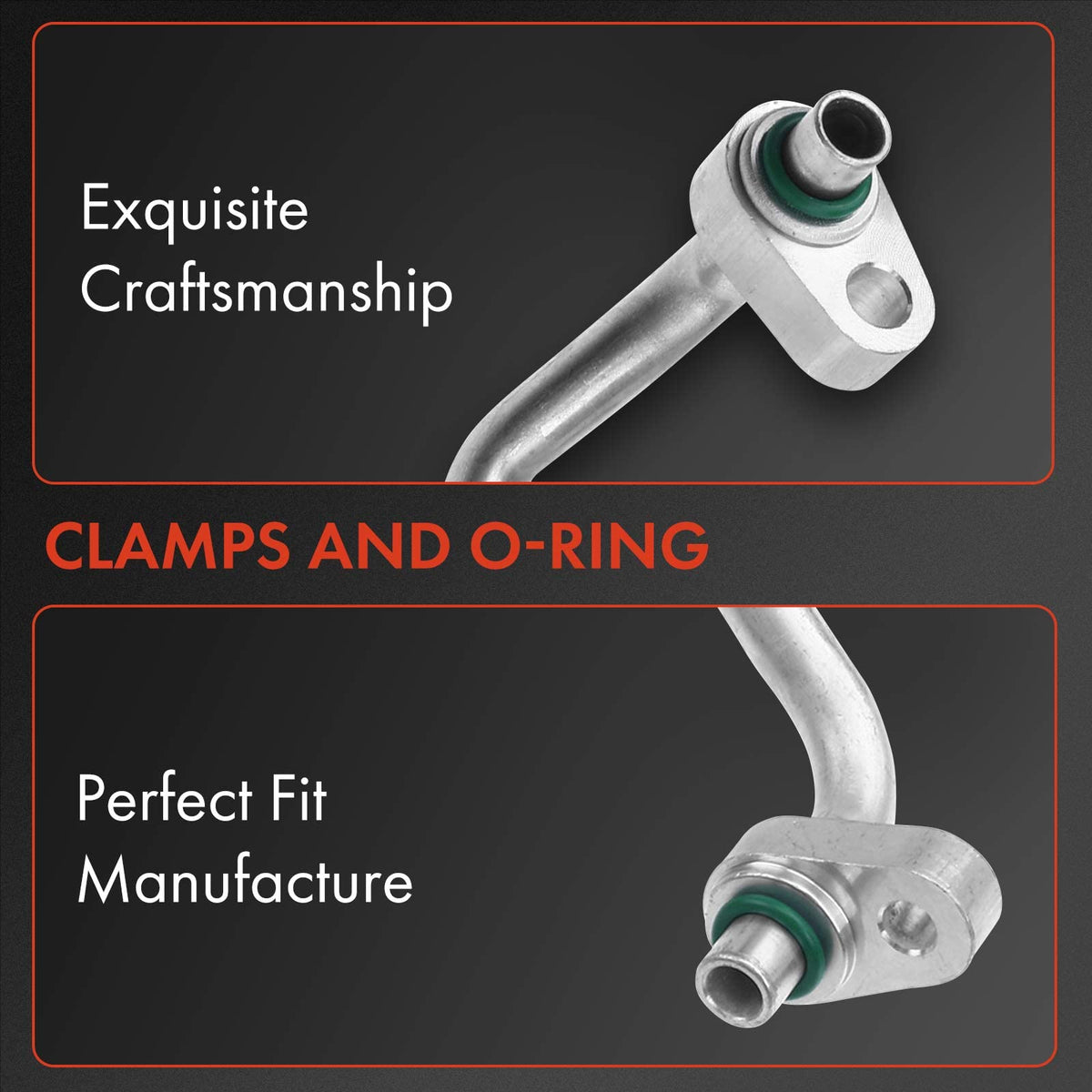 A-Premium metal fittings close-up showing secure crimps and seal benefit