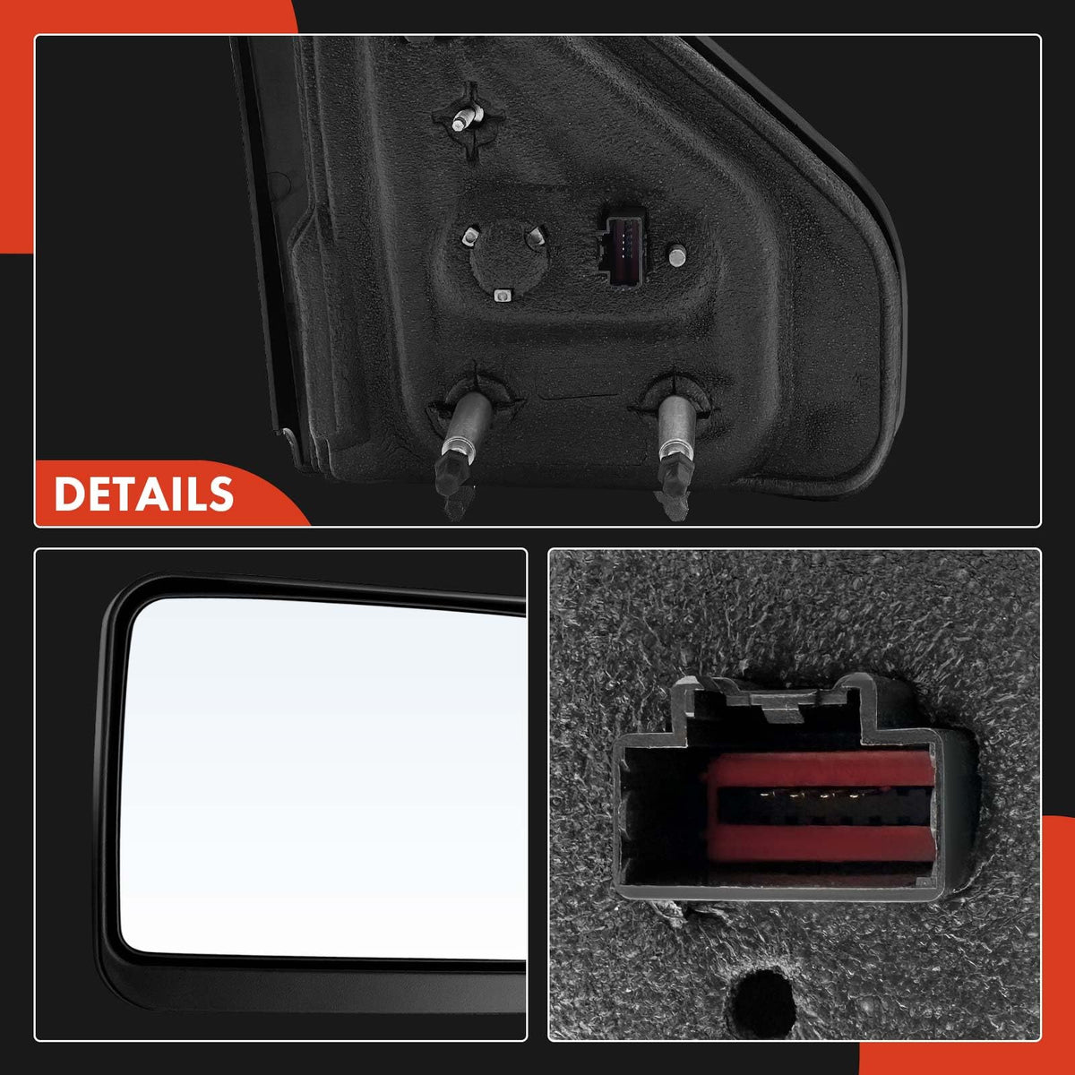 A-Premium foldaway hinge detail protecting mirror in tight spaces