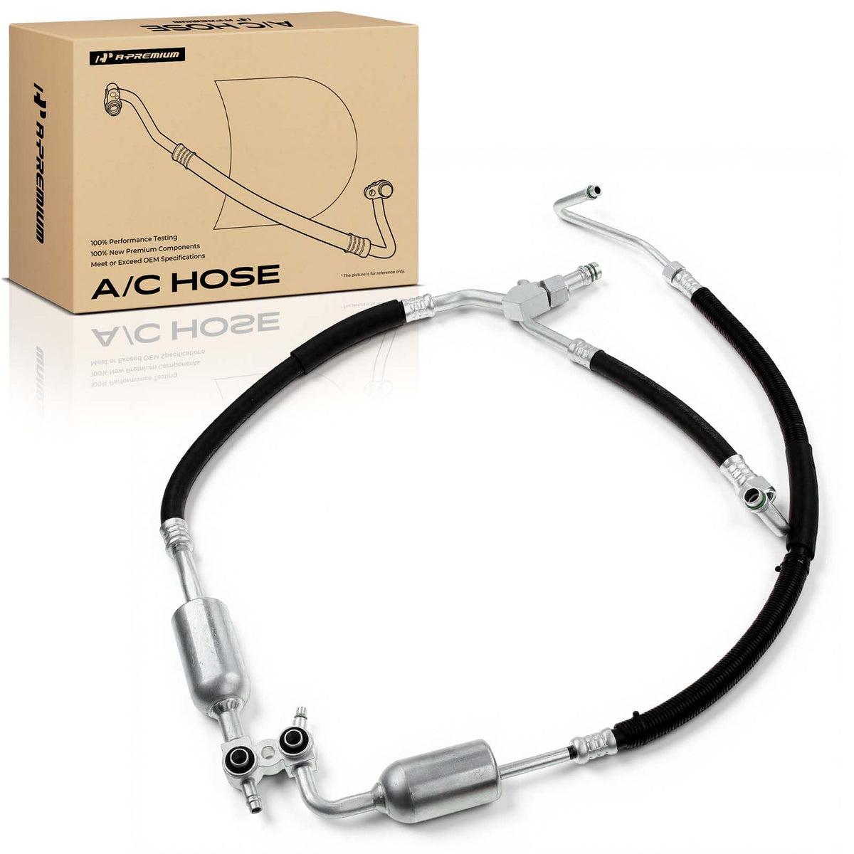 A-Premium full hose assembly front view showing complete lines and fittings for quick fit