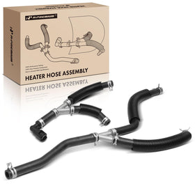 A-Premium front view of heater hose assembly showing complete kit and connectors for easy replacement