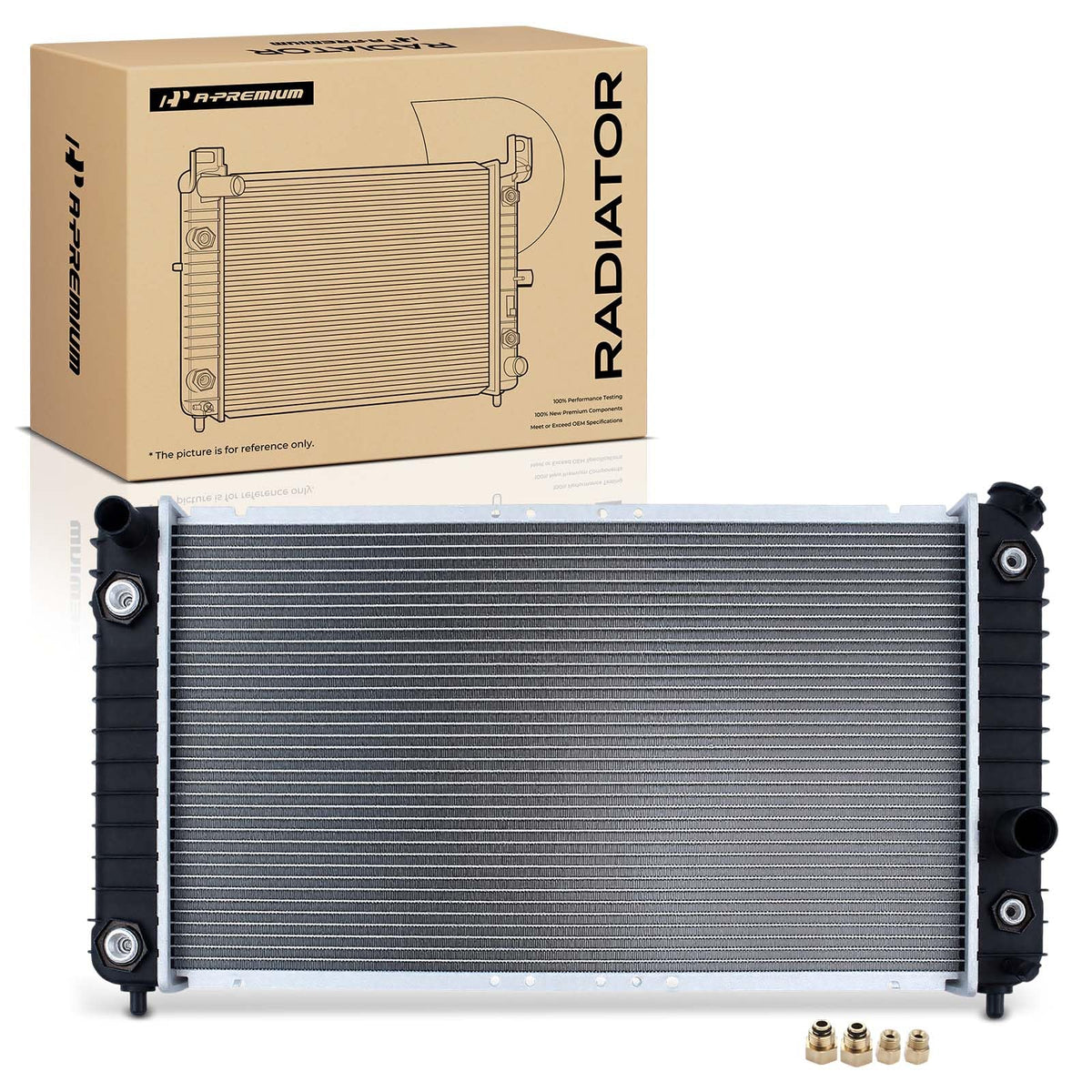 A-Premium front assembly showing full radiator and coolers for easy replacement