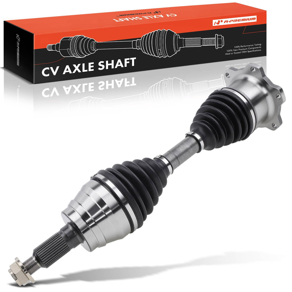 A-Premium front axle assembly front view showing fit and build quality benefits