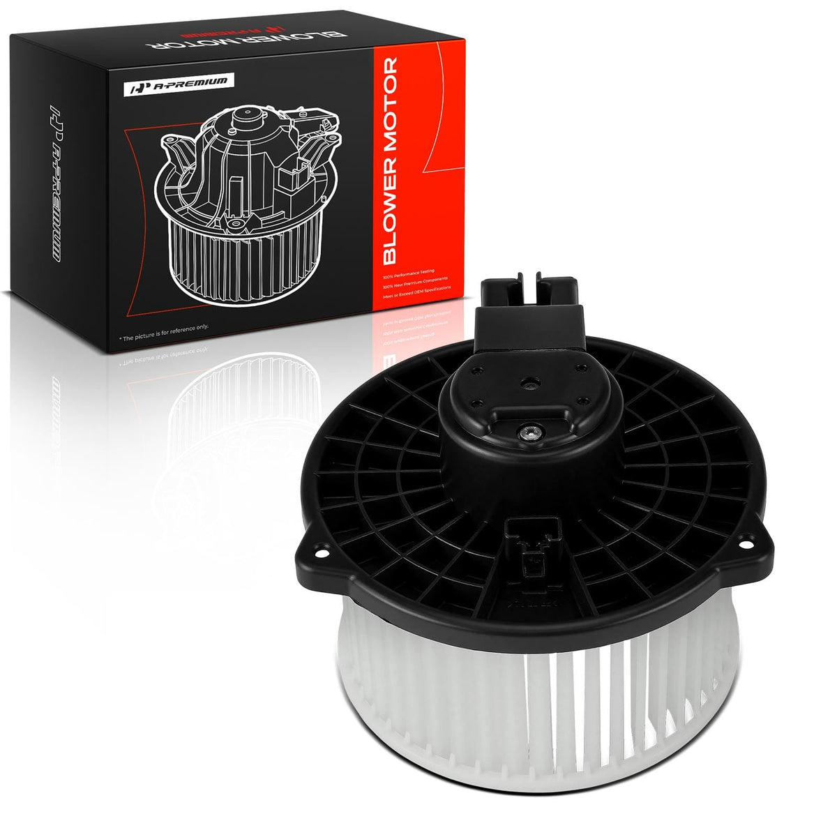 A-Premium front blower assembly front view showing ready-to-install fit and airflow benefit