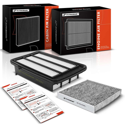 A-Premium boxed package showing both engine and cabin filters and contents benefit clarity